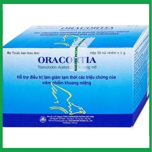 Thuốc Oracortia Thai Nakorn Patana giảm tạm thời triệu chứng viêm nhiễm khoang miệng