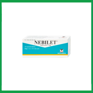 Viên nén Nebilet 5mg điều trị tăng huyết áp và suy tim mạn tính (1 vỉ x 14 viên)