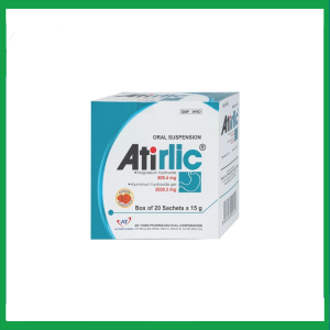 Hỗn dịch uống Atirlic 15g điều trị viêm loét dạ dày - tá tràng cấp và mạn tính (20 gói)