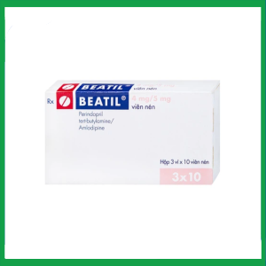 Thuốc Beatil 4mg/5mg điều trị tăng huyết áp vô căn, bệnh mạch vành ổn định (3 vỉ x 10 viên)