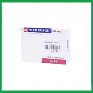 Thuốc Verospiron 50mg điều trị tăng huyết áp (3 vỉ x 10 viên)