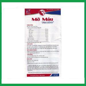 Nhà Thuốc Thanh Vinh - Viên uống Mỡ Máu Tâm Bình hỗ trợ giảm mỡ máu, giảm mỡ gan (5 vỉ x 12 viên) 4 Nhà Thuốc Thanh Vinh - 5 12 2