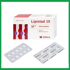 Viên nén Lipistad 10mg điều trị tăng cholesterol (3 vỉ x 10 viên)