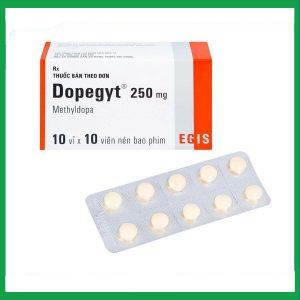 Thuốc Dopegyt 250mg điều trị tăng huyết áp (10 vỉ x 10 viên)