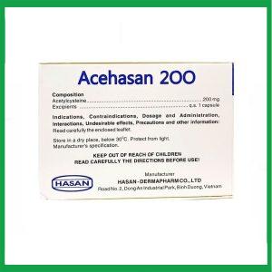 Nhà Thuốc Thanh Vinh - Thuốc Acehasan 200 Hasan làm loãng đờm trong các bệnh phế quản - phổi cấp và mãn tính (10 vỉ x 10 viên) 1 Nhà Thuốc Thanh Vinh - Acehasan 200mg 100v2