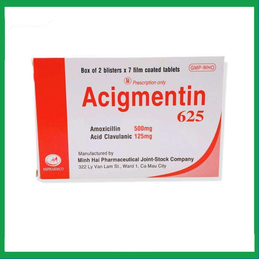 Acigmentin-625mg.jpg Nhà Thuốc Thanh Vinh - Acigmentin 625mg