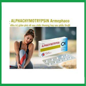 Nhà Thuốc Thanh Vinh - Thuốc kháng viêm dạng men ALPHACHYMOTRYPSIN (Armephaco) hộp 2 vỉ x 10 viên 1 Nhà Thuốc Thanh Vinh - Alphachymotrypsin Armephaco 2