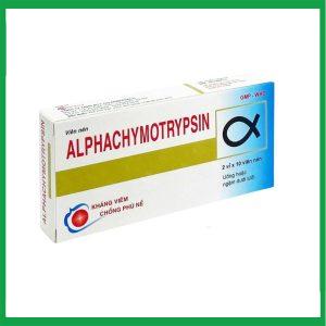 Thuốc kháng viêm dạng men ALPHACHYMOTRYPSIN (Armephaco) hộp 2 vỉ x 10 viên