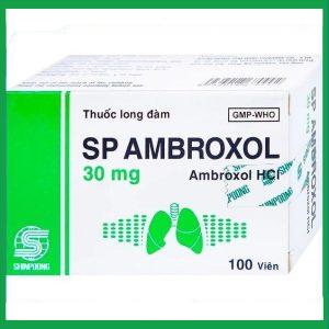 Thuốc SP Ambroxol 30mg trị các bệnh cấp và mạn tính ở đường hô hấp (10 vỉ x 10 viên)