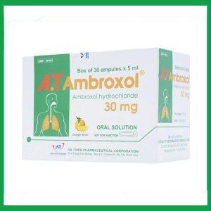 Nhà Thuốc Thanh Vinh - Dung dịch uống A.T Ambroxol 30mg làm loãng nhầy trong bệnh viêm phế quản (30 ống x 5ml) 3 Nhà Thuốc Thanh Vinh - Ambroxol 30mg 1