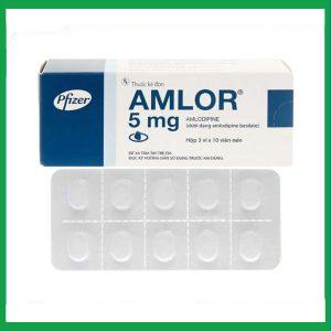 Amlor 5mg Pfizer trị tăng huyết áp, bệnh mạch vành, đau thắt ngực (3 vỉ x 10 viên)