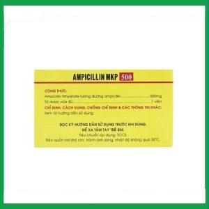 Nhà Thuốc Thanh Vinh - Thuốc Ampicillin MKP 500 Mekophar điều trị nhiễm khuẩn (10 vỉ x 10 viên) 1 Nhà Thuốc Thanh Vinh - Ampicillin 500mg 2