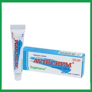 Kem bôi da Avircrem 250mg Traphaco điều trị nhiễm Herpes simplex (5g)