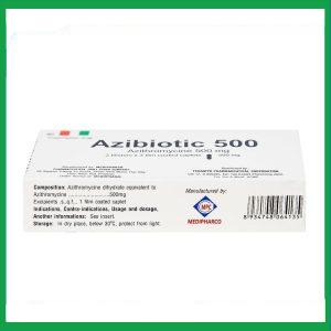 Nhà Thuốc Thanh Vinh - Thuốc Azibiotic 500 điều trị nhiễm khuẩn (2 vỉ x 3 viên) 1 Nhà Thuốc Thanh Vinh - Azibiotic 2