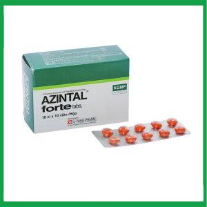Thuốc Azintal Forte điều trị đầy hơi, khó tiêu, chướng bụng (10 vỉ x 10 viên)