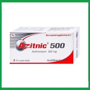Thuốc Azitnic 500 điều trị nhiễm khuẩn (6 viên)