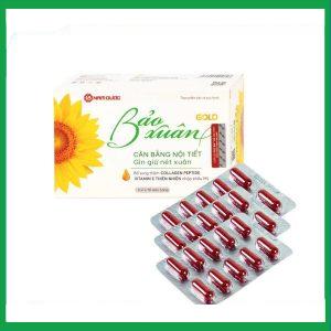 Viên uống Bảo Xuân Gold bổ sung phytoestrogen, cân bằng nội tiết tố nữ (3 vỉ x 10 viên)