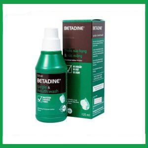 Thuốc súc họng, súc miệng Betadine Gargle and Mouthwash điều trị viêm và nhiễm khuẩn miệng, họng (125ml)