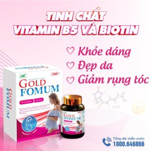 Nhà Thuốc Thanh Vinh - Goldfomum - Viên uống bổ sung vitamin cho bà bầu (Hộp 30 viên) 7 Nhà Thuốc Thanh Vinh - Biotin 02