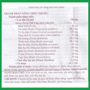 Nhà Thuốc Thanh Vinh - Viên ngậm ho Bổ Phế Nam Hà tiêu đờm, bổ phổi 2 Nhà Thuốc Thanh Vinh - Bo Phe Nam Ha 1