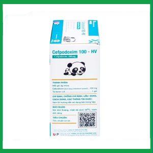Nhà Thuốc Thanh Vinh - Bột pha hỗn dịch uống Cefpodoxim 100-HV điều trị nhiễm khuẩn (10 gói x 3g) 1 Nhà Thuốc Thanh Vinh - Cefpodoxim 2
