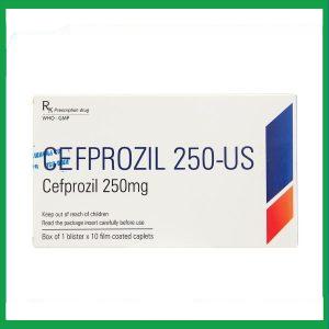 Thuốc Cefprozil 250-US điều trị nhiễm khuẩn (1 vỉ x 10 viên)