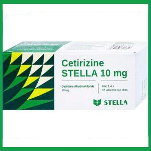 Thuốc Cetirizine 10mg giảm viêm mũi dị ứng, mày đay (5 vỉ x 10 viên)