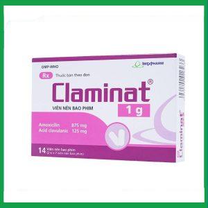 Thuốc Claminat 1g điều trị nhiễm khuẩn (2 vỉ x 7 viên)