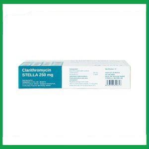 Nhà Thuốc Thanh Vinh - Clarithromycin Stella 250mg trị nhiễm khuẩn do các vi khuẩn nhạy cảm (2 vỉ x 10 viên) 1 Nhà Thuốc Thanh Vinh - Clarithromycin 250mg 2