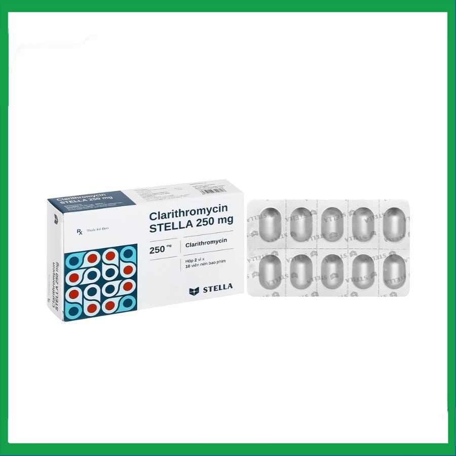 Clarithromycin-250mg.jpg Nhà Thuốc Thanh Vinh - Clarithromycin 250mg