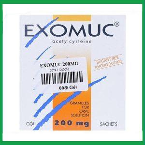 Cốm Exomuc trị rối loạn chất tiết phế quản (30 gói)