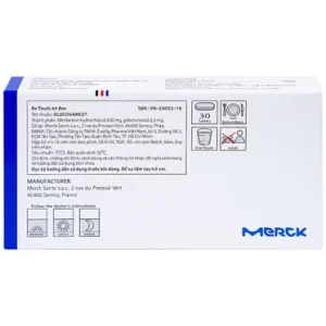 Nhà Thuốc Thanh Vinh - Thuốc Glucovance 500mg/2.5 mg Merck điều trị tiểu đường tuýp 2 (2 vỉ x 15 viên) 2 Nhà Thuốc Thanh Vinh - Glucovance 500mg 2.5 mg 1