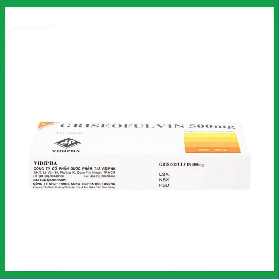 Griseofulvin-500mg-2.jpg Nhà Thuốc Thanh Vinh - Griseofulvin 500mg 2