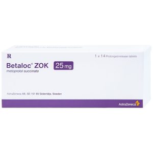 Thuốc Betaloc Zok 25mg AstraZeneca điều trị tăng huyết áp (14 viên)
