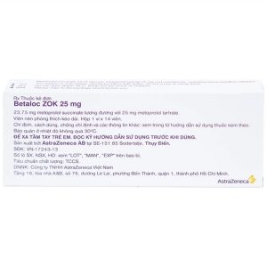 Nhà Thuốc Thanh Vinh - Thuốc Betaloc Zok 25mg AstraZeneca điều trị tăng huyết áp (14 viên) 1 Nhà Thuốc Thanh Vinh - IMG 0956 a65d6a0f9a