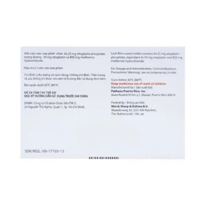 Nhà Thuốc Thanh Vinh - Janumet 50mg 850mg 1