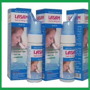 Nhà Thuốc Thanh Vinh - Dung dịch vệ sinh mũi Lasam Halaco hỗ trợ làm sạch mũi họng, ngừa viêm nhiễm dị ứng 1 Nhà Thuốc Thanh Vinh - Lasam 70ml Xanh Tan Ha Lan1