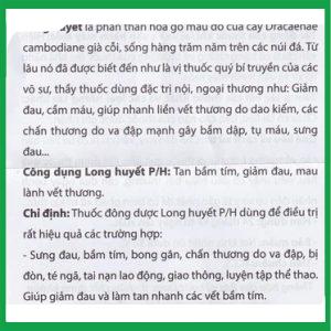 Nhà Thuốc Thanh Vinh - Thuốc Long Huyết P/H Phúc Hưng đặc trị tan bầm tím 2 Nhà Thuốc Thanh Vinh - Long Huyet 5