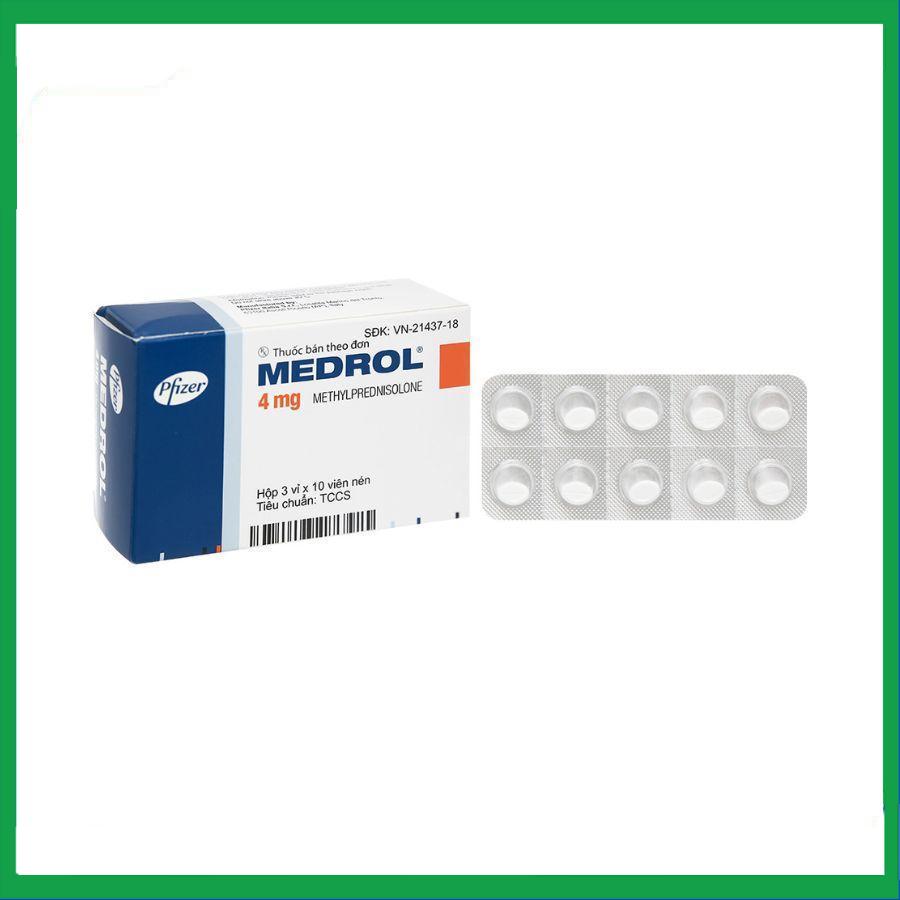 Medrol-4mg.jpg Nhà Thuốc Thanh Vinh - Medrol 4mg