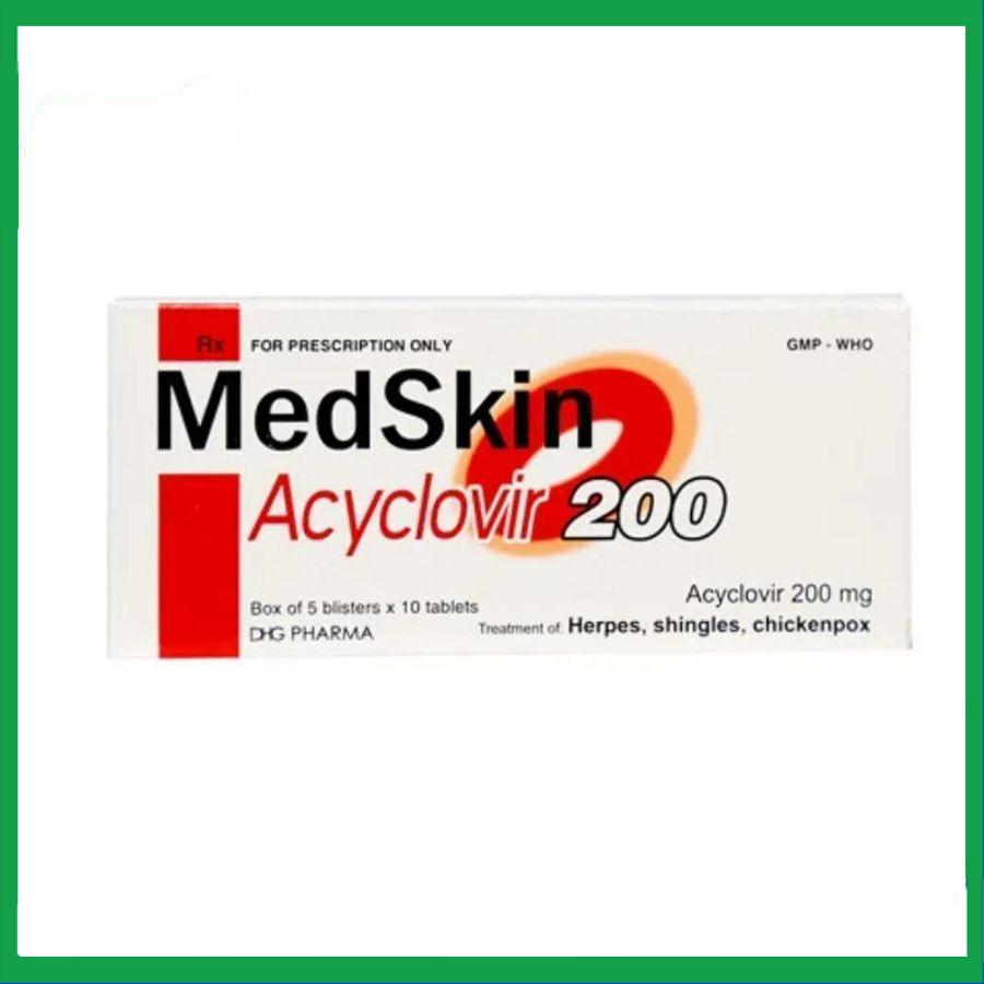 Medskin-Acyclovir-200mg.jpg Nhà Thuốc Thanh Vinh - Medskin Acyclovir 200mg