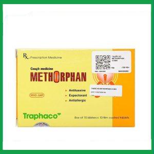 Thuốc ho Methorphan Traphaco trị long đờm, chống dị ứng (2 vỉ x 10 viên)