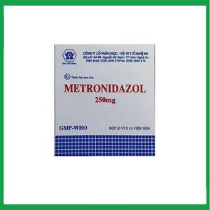 Nhà Thuốc Thanh Vinh - Viên nén Metronidazol 250mg Nghệ An điều trị nhiễm kí sinh trùng, nhiễm khuẩn (Hộp 20 vỉ x 10viên) 2 Nhà Thuốc Thanh Vinh - Metronidazol 250mg Nghe An 2