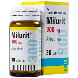 Nhà Thuốc Thanh Vinh - Viên nén Milurit 300mg Egis Pharma điều trị bệnh gout, phòng ngừa bệnh sỏi axit uric (30 viên) 1 Nhà Thuốc Thanh Vinh - Milurit 300mg 2