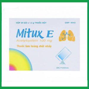 Bột uống Mitux E 100mg DHG Pharma làm loãng chất nhầy