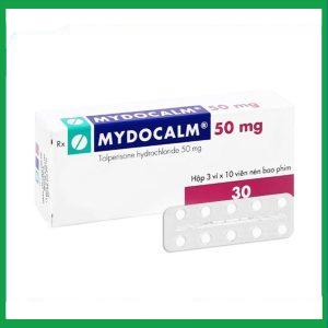 Viên nén Mydocalm 50mg điều trị triệu chứng co cứng cơ sau đột quỵ (3 vỉ x 10 viên)