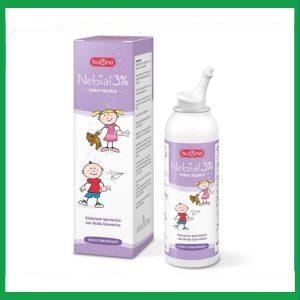 Dung dịch xịt mũi Nebial 3% Buona hỗ trợ điều trị cảm lạnh, viêm mũi, viêm xoang (100ml)