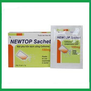 Bột pha hỗn dịch uống Newtop Sachet 100mg điều trị nhiễm khuẩn (10 gói x 1g)