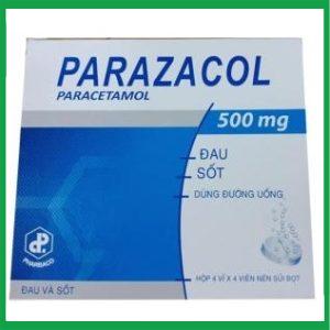 Thuốc Parazacol 500mg giảm đau, hạ sốt