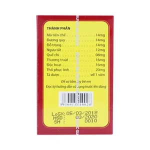 Nhà Thuốc Thanh Vinh - Thuốc Phong Tê Thấp Bà Giằng điều trị viêm, đau xương khớp (250 viên) 3 Nhà Thuốc Thanh Vinh - Phong Te Thap Ba Giang 2