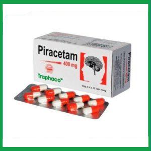 Viên nang cứng Piracetam 400mg điều trị triệu chứng chóng mặt, suy giảm trí nhớ (6 vỉ x 10 viên)
